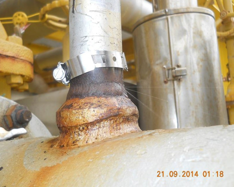 1043 1 Leaks appeared on the weldolet section - MARINE & OFFSHORE (AR)